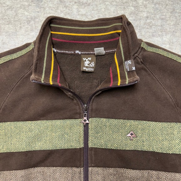 LRG Lifted Research Group Full Zip Track Jacket Mens 2XL Brown - Picture 2 of 11